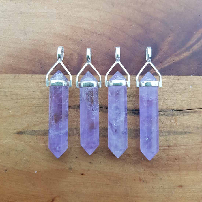 Amethyst Point Pendant (assorted. sterling silver)
