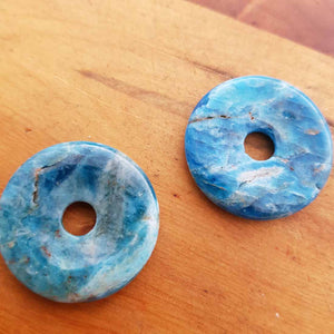 Blue Apatite Donut Pendant