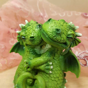 Green Snuggling Dragons