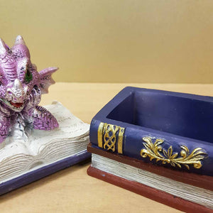 Purple Dragon Book Trinket Box