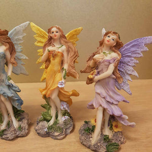 Standing Fairy with Flowers (assorted approx. 11.5x7.6.5cm)