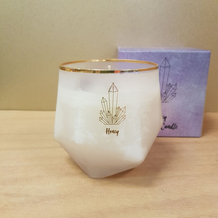 Honey Scented Crystal Candle (approx. 10x10cm)