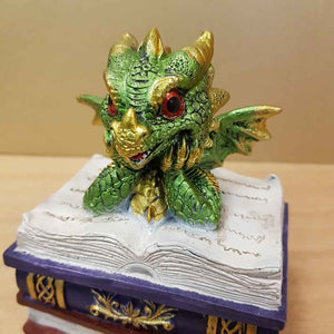Green Dragon Book Trinket Box