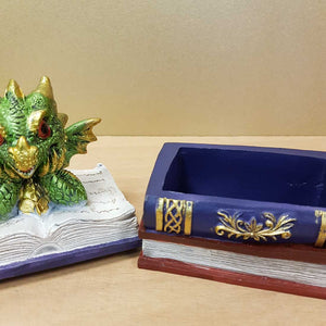 Green Dragon Book Trinket Box