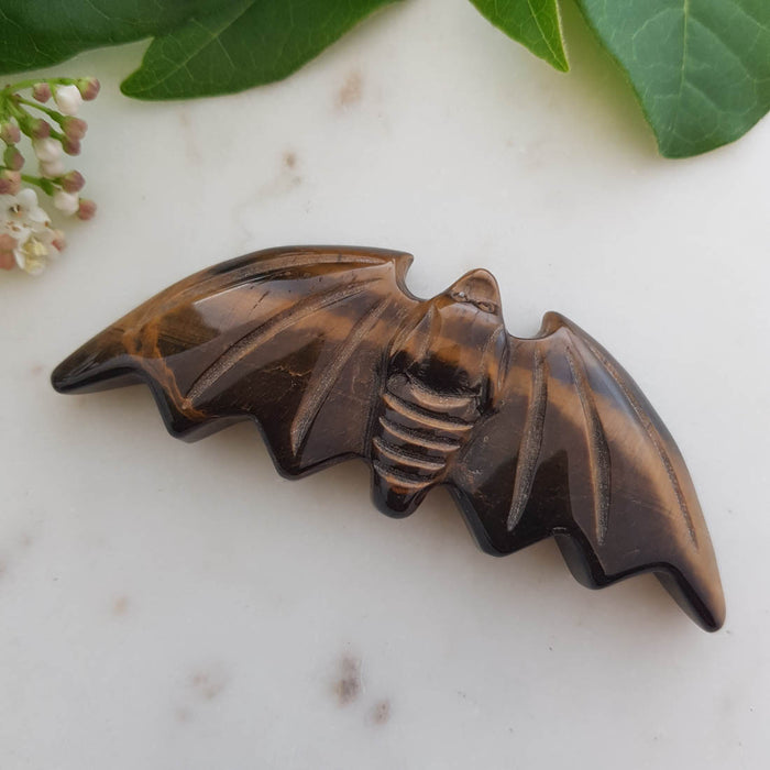 Gold Tiger's Eye Bat (assorted. approx. 9x3x1cm)