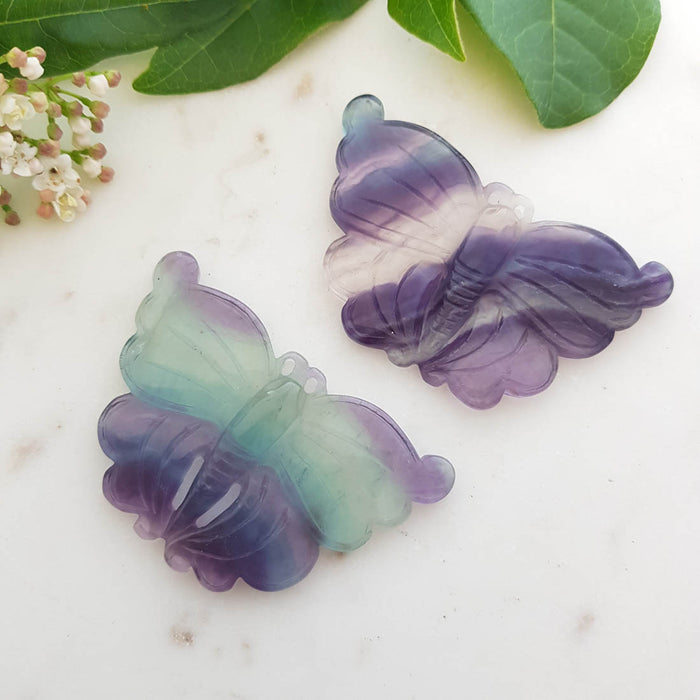 Rainbow Fluorite Butterfly (assorted. approx. 6-7.5x4.5cm)