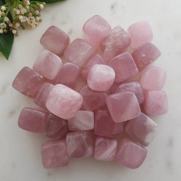 Rose Quartz Tumble (assorted & cuboid in shape)