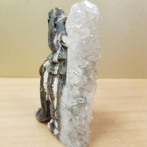 Clear Quartz Cluster on Wolf Matrix