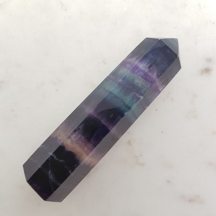 Rainbow Fluorite Polished Point (approx. 9.5x2x2.5cm)