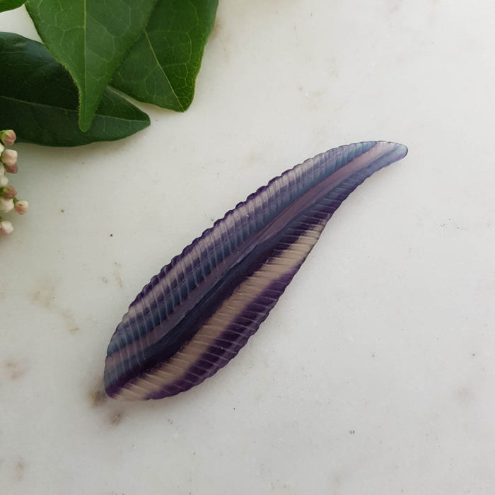 Rainbow Fluorite Feather (approx. 8x2cm)