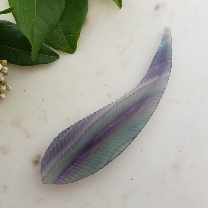 Rainbow Fluorite Feather (approx. 10.5x3cm)