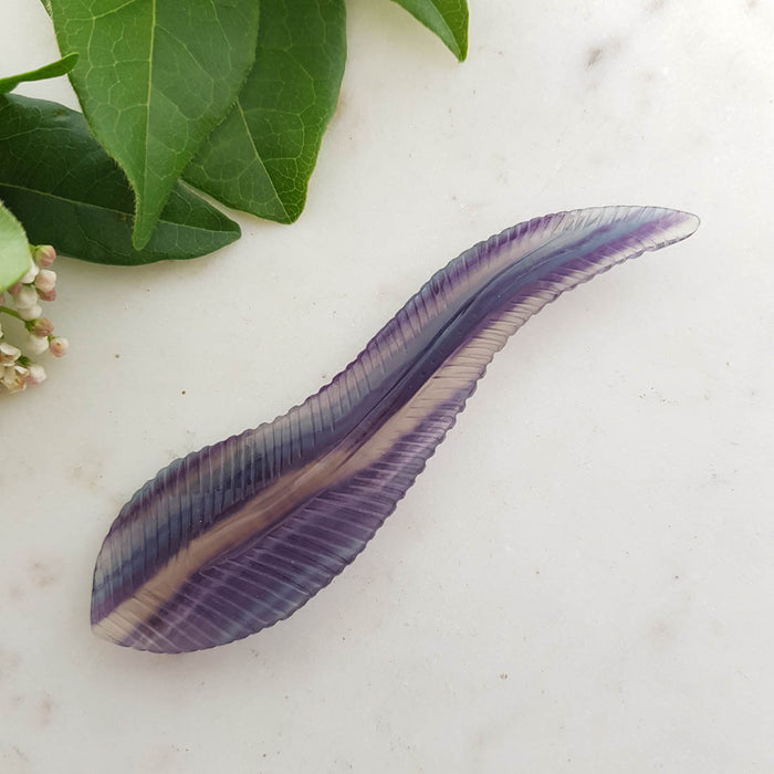 Rainbow Fluorite Feather (approx. 10.5x3cm)