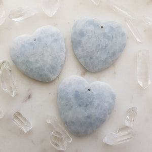 Celestite Heart Pendant