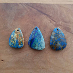 Chrysocolla & Lapis Tear Drop Pendant