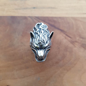 Wolf's Head Ring
