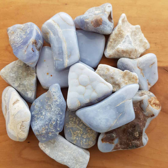 Blue Lace Agate Tumble/Palm Stone (assorted & large)