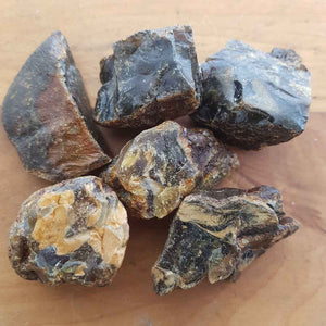 Indonesian Amber Rough Rock with a Blue Tinge