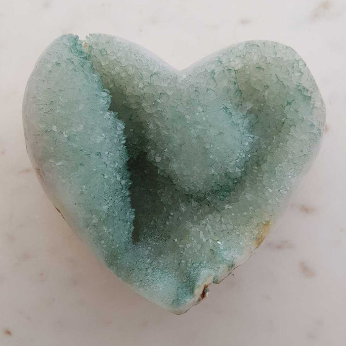 Prasiolite aka Green Amethyst Heart (approx. 12x13x5cm)