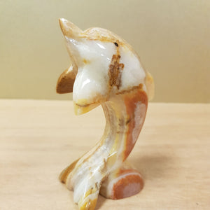 Banded Calcite aka Marble Onyx Dolphin