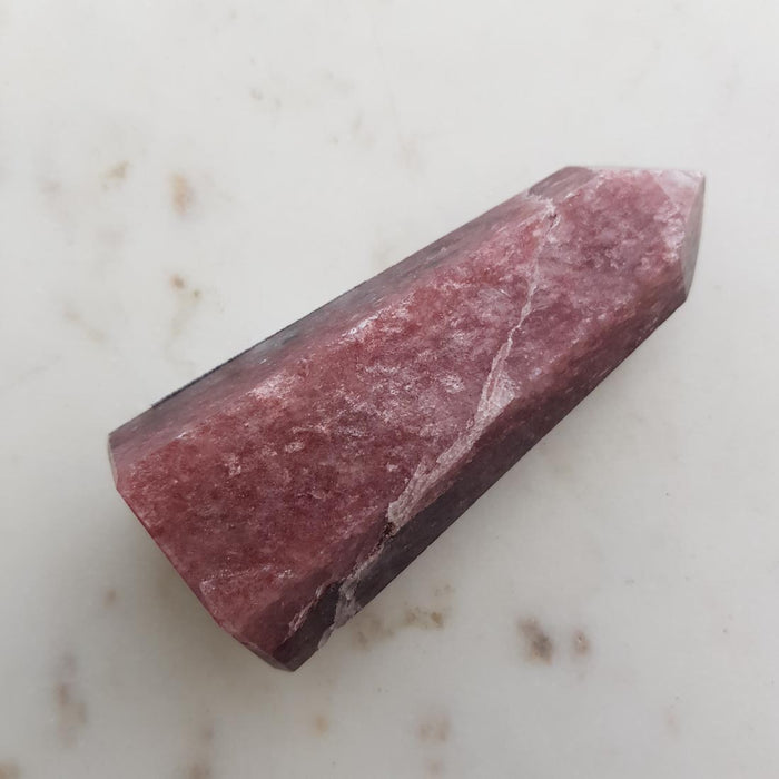 Strawberry Quartz aka Lepidochrosite Polished Point (approx. 8.5x3.5x2.3cm)