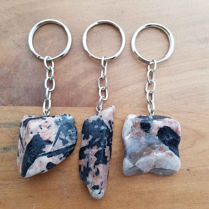 Moonstone & Tourmaline Keyring (assorted)