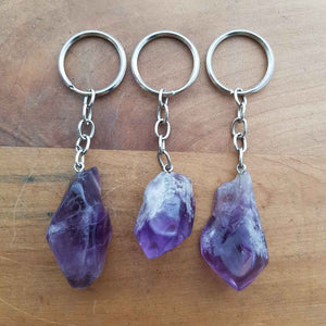 Amethyst Polished Point Keyring