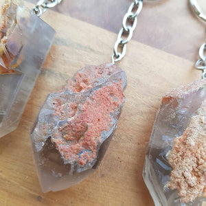 Smokey Quartz Natural Point Keyring