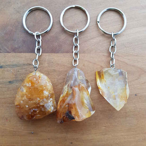 Golden Quartz Keyring