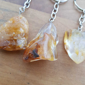 Golden Quartz Keyring