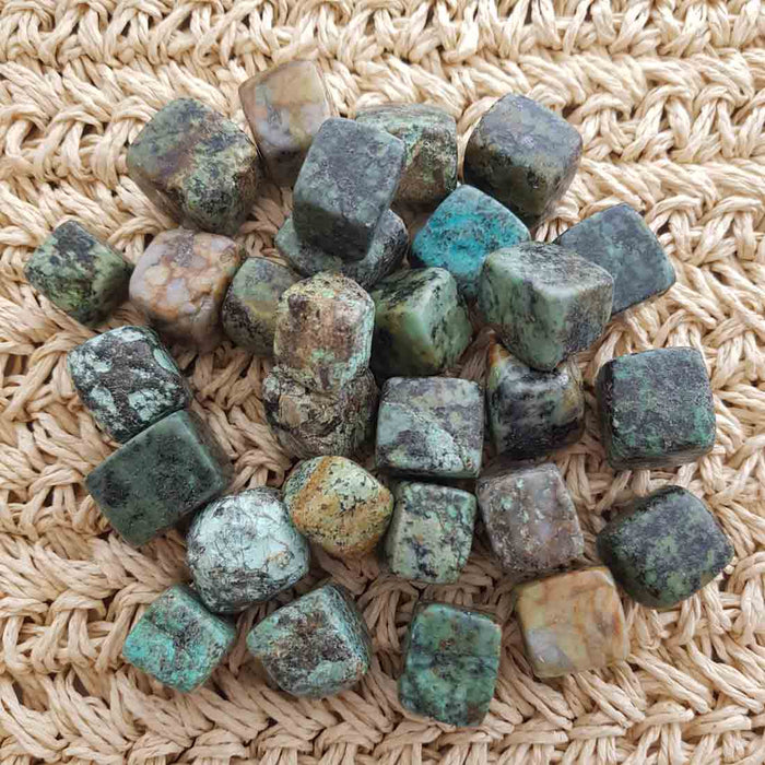 African Jasper aka Turquoise Tumble (assorted cube like shapes)