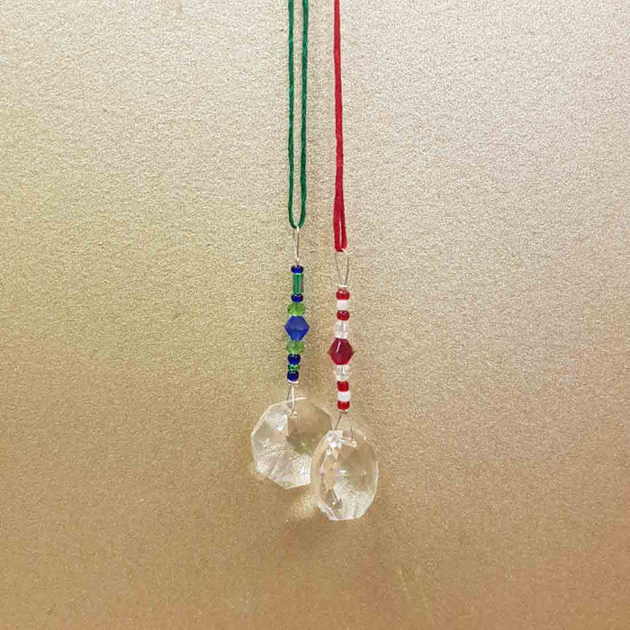 Aurora Octagon Hanging Crystal on Thread (assorted 20mm)