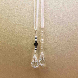 Hanging Drop Strass Crystal On Ribbon