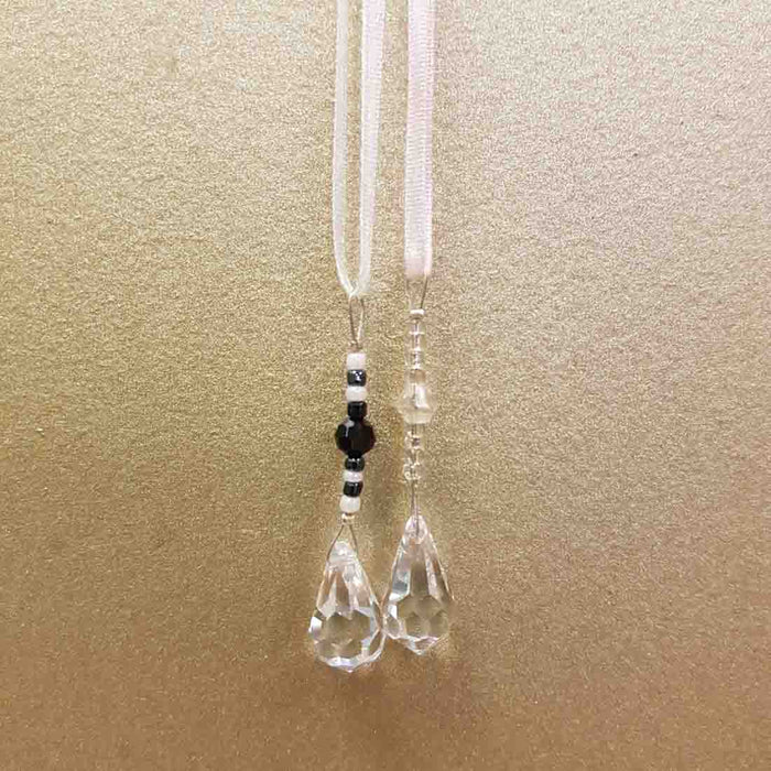 Hanging Drop Strass Crystal On Ribbon (assorted 20mm)