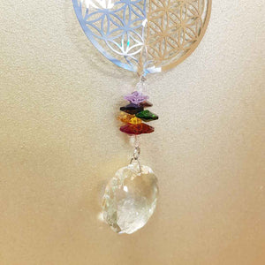 Flower of Life Metal & Hanging Prism