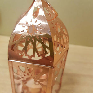 Rose Gold Mini Lantern Moroccan Inspired