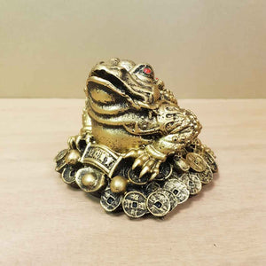 Gold Finish Feng Shui Frog