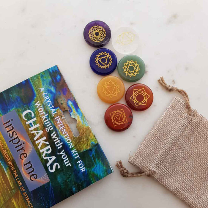 Chakra Crystal Kit (with symbols engraved into the crystals)