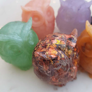 Colourful Resin Owl Handcrafted in NZ