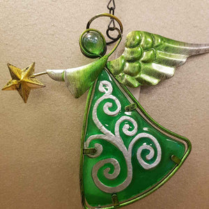 Green Angel Bell Wind Chime