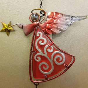 Red Angel Bell Wind Chime