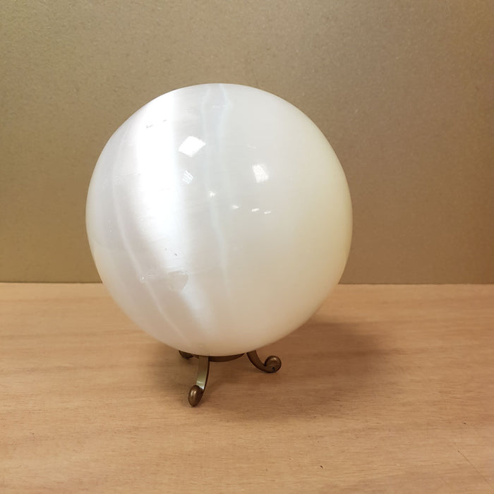 Selenite Sphere (assorted. approx. 12cm diameter)