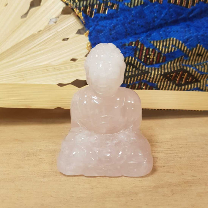 Rose Quartz Buddha (approx. 5x4x3cm)