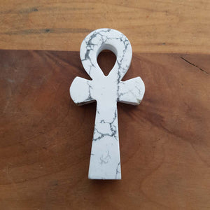 Howlite Ankh