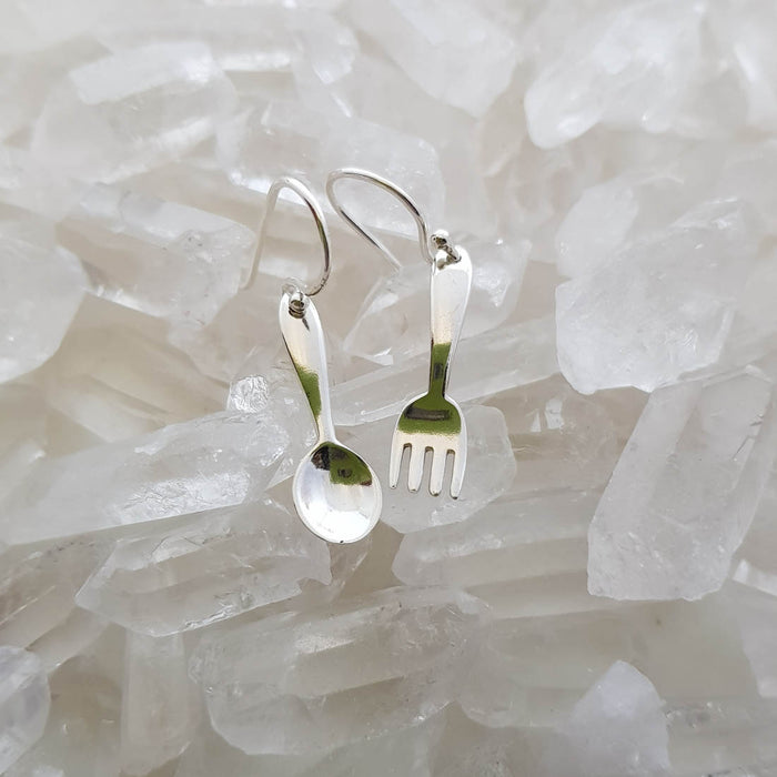 Fork & Spoon Earrings (sterling silver)