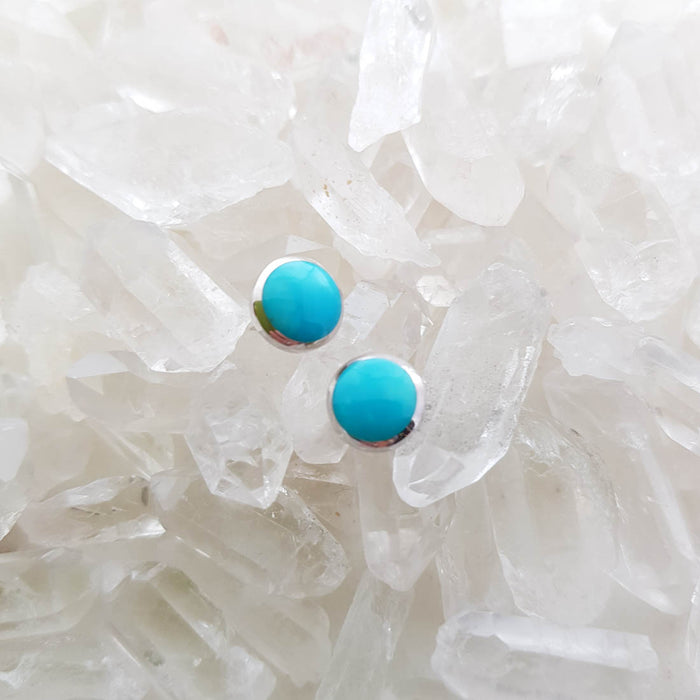 Turquoise Stud Earrings (North American. sterling silver)