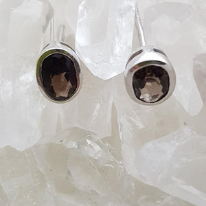 Smokey Quartz Stud Earrings