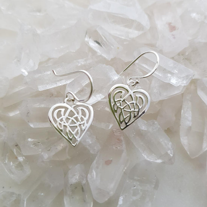 Celtic Heart Earrings (sterling silver)
