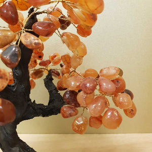 Carnelian Tree on Amethyst Cluster