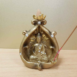 Gold Look Buddha Backflow Incense Burner