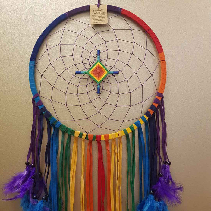 Chakra Diamond Centre Dream Catcher (approx. 100x32cm)